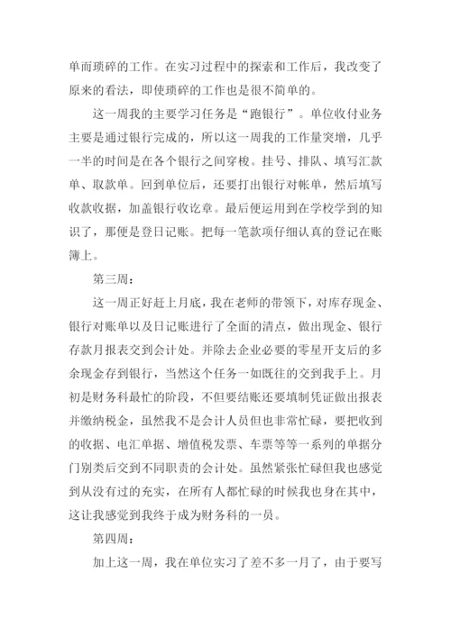 出纳实习周记.docx