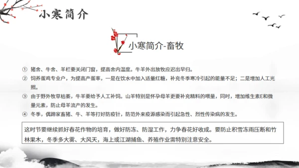 小寒节气冬季江雪通用PPT模板