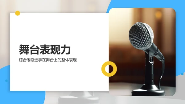 蓝色商务风英语演讲比赛评分标准解析PPT模板
