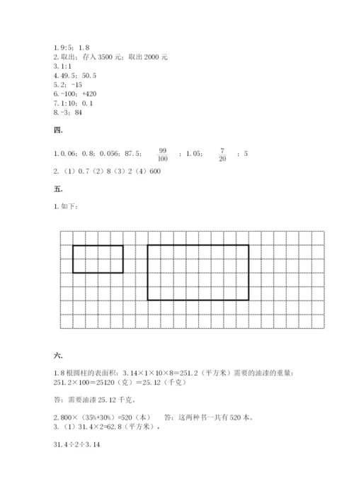 小学六年级升初中模拟试卷（满分必刷）.docx