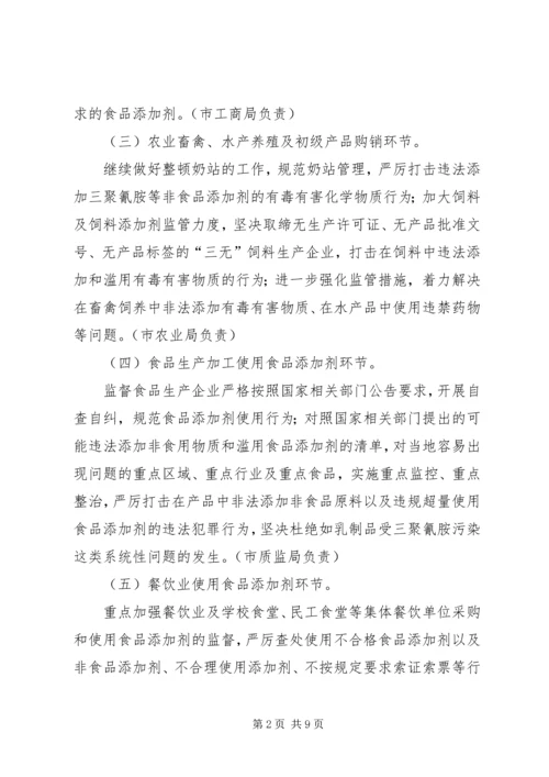 食品添加剂专项整治实施方案.docx