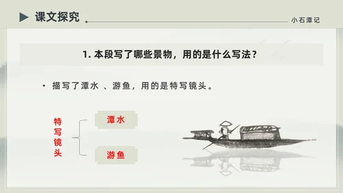 水墨简约中国风八年级语文小石潭记PPT课件