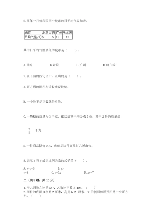 小升初数学综合模拟试卷加答案.docx