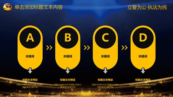 金色大气公安警察案件汇报PPT模板