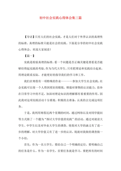 初中社会实践心得体会集三篇.docx