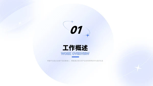 蓝白简约风工作总结汇报计划PPT模板
