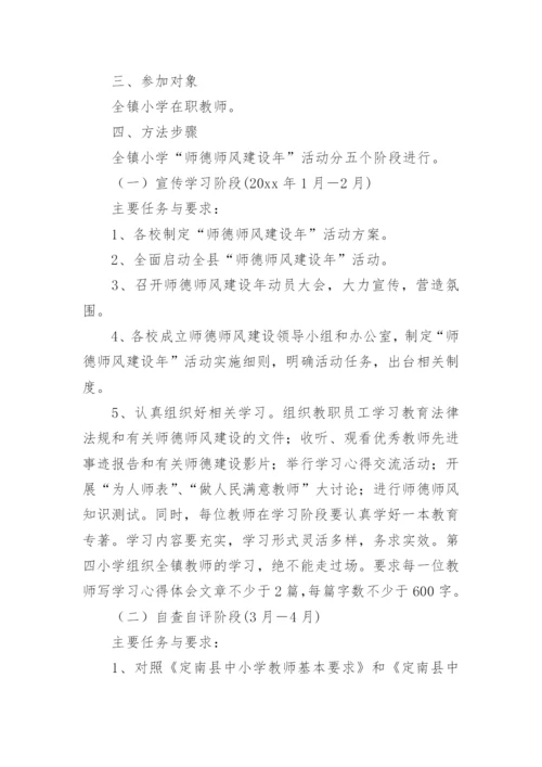 师德师风专项整治活动方案.docx