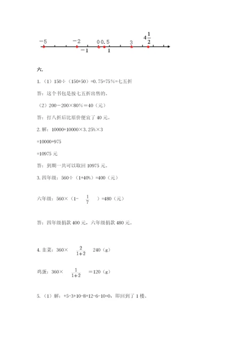 西师大版数学小升初模拟试卷附参考答案【能力提升】.docx