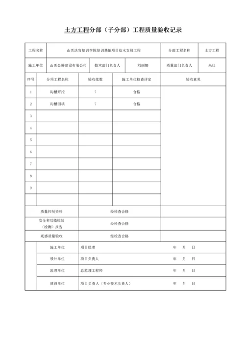 市政给排水管道工程检验批质量验收记录表1.docx