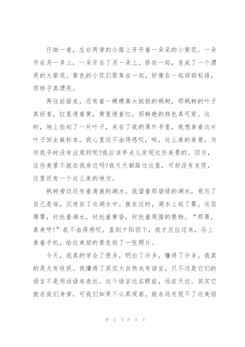 自然的语言高三作文5篇.docx