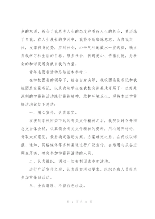 青年志愿者活动总结范本参考.docx