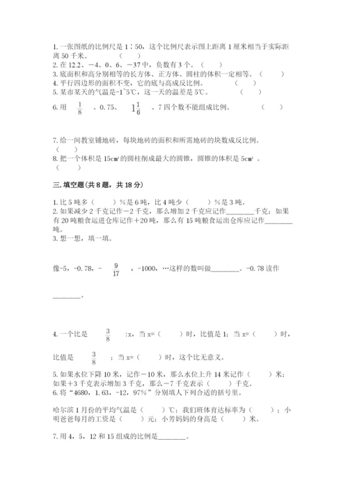 人教版六年级下册数学期末测试卷附答案【a卷】.docx