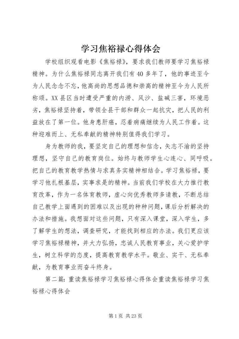 学习焦裕禄心得体会精编.docx