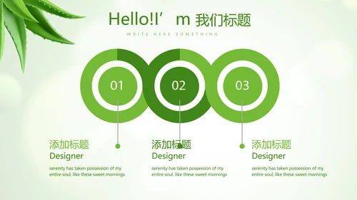 绿色清新芦荟面膜动态PPT