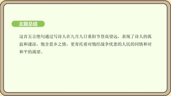 七年级语文上册第三单元课外古诗词诵读（一）- 行军九日思长安故园课件（21张PPT)