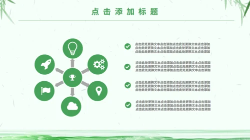 绿意中国风端午节习俗介绍通用PPT模板