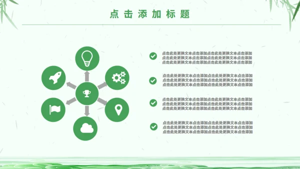 绿意中国风端午节习俗介绍通用PPT模板