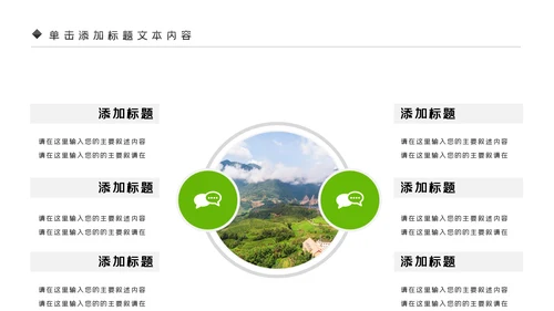 清新新农村建设旅行日记乡村旅游PPT模板