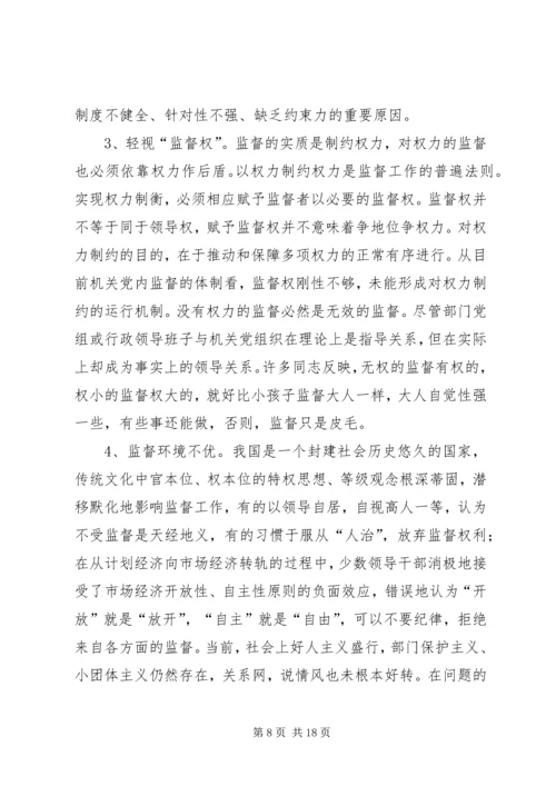 机关党组织对领导干部监督作用调研报告_1.docx