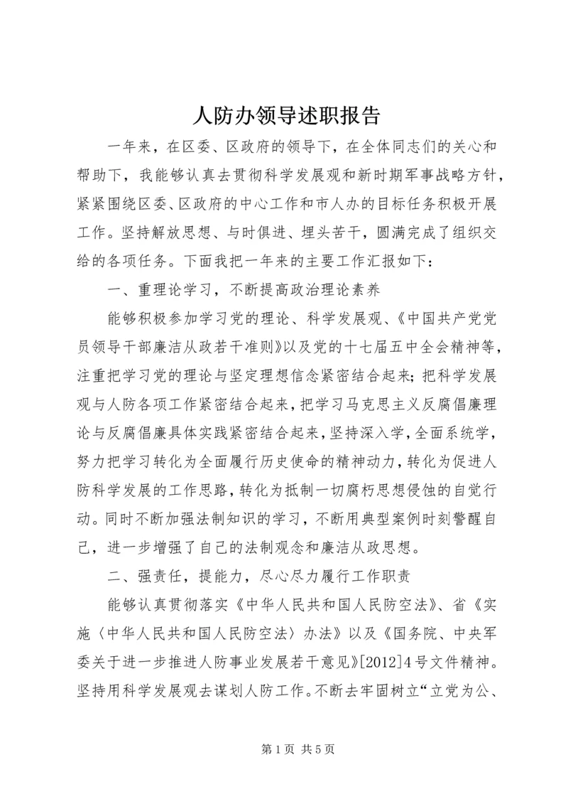 人防办领导述职报告.docx