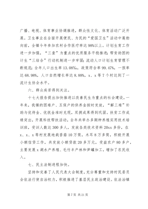 乡镇年度工作总结及工作计划.docx