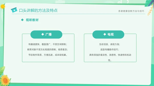 绿色清新简约医疗健康宣教方法与技巧培训PPT