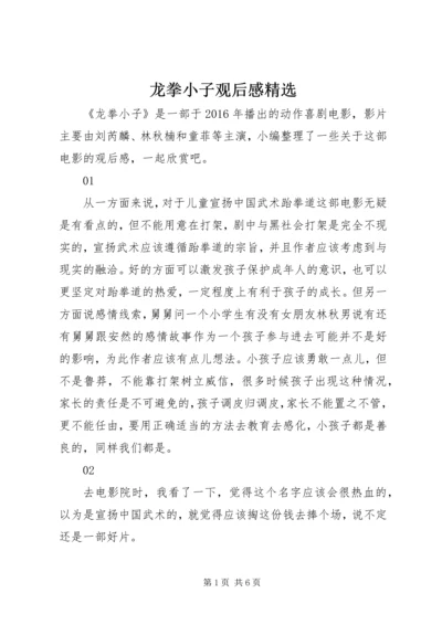 龙拳小子观后感精选.docx