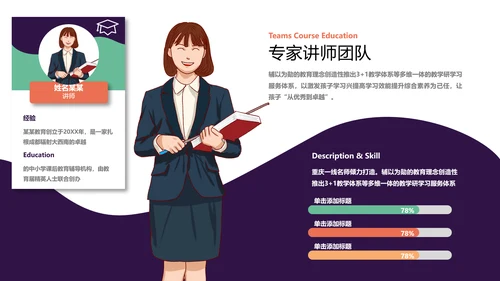 创意教育培训机构学校招生宣传PPT模板