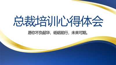 蓝色大气总裁培训心得体会动态PPT