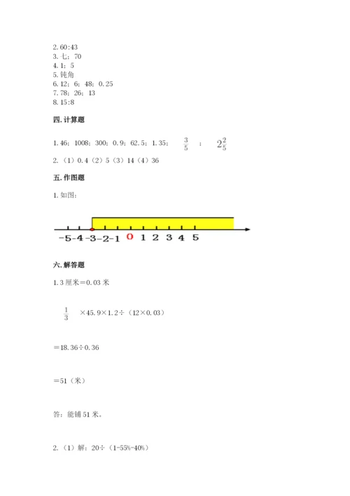 人教版六年级下册数学期末测试卷【研优卷】.docx