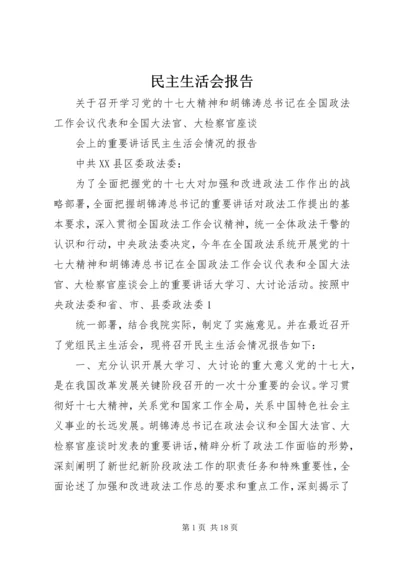 民主生活会报告 (14).docx