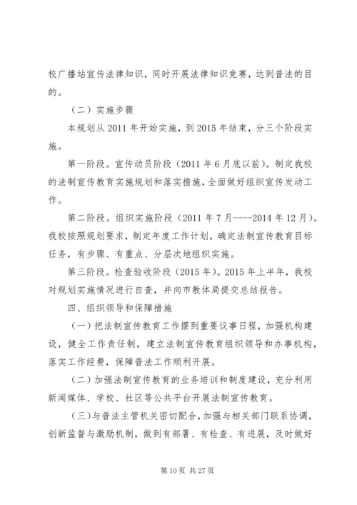 某企业开展法制宣传教育第六个五年规划.docx