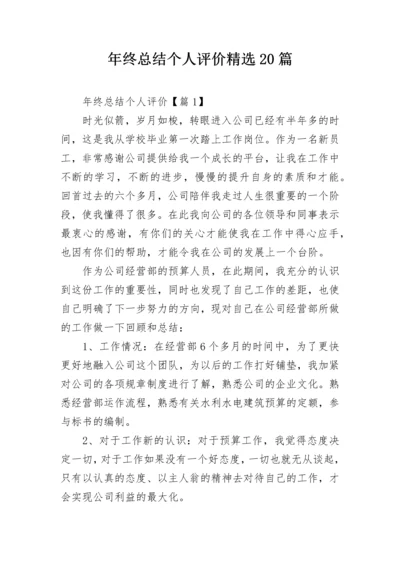 年终总结个人评价精选20篇.docx