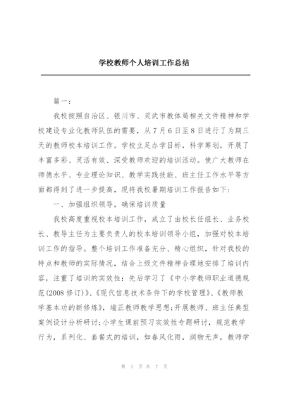 学校教师个人培训工作总结.docx