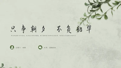 简约清新工作总结汇报