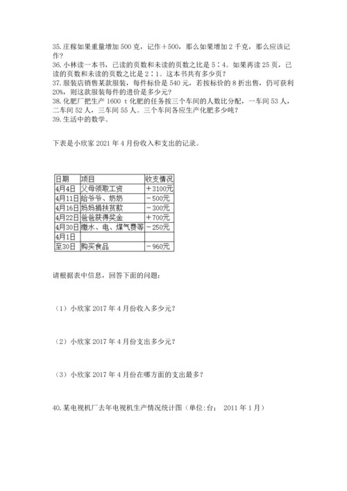 六年级小升初数学解决问题50道精品（各地真题）.docx