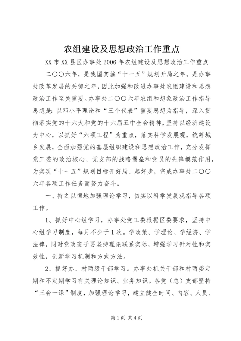 农组建设及思想政治工作重点.docx