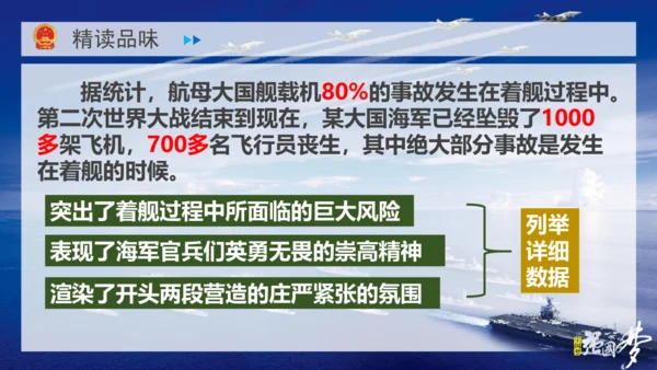 4 一着惊海天——目击我国航母舰载战斗机首架次成功着舰 课件（共37张PPT）