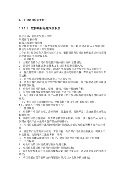 团队岗位职责划分.docx