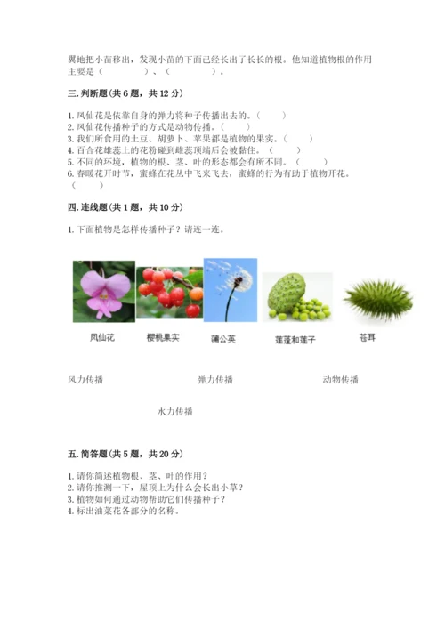 科学四年级下册第一单元《植物的生长变化》测试卷精品【易错题】.docx