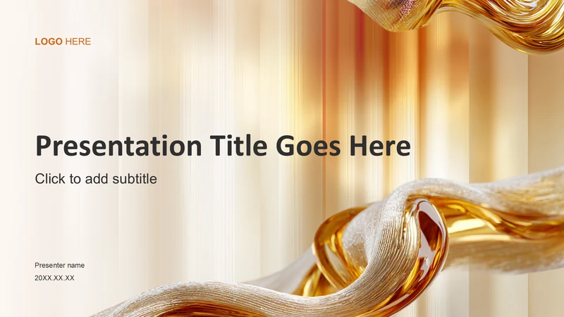 黄色3D风地产金融PPT主题