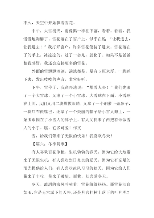 关于冬天的作文300字.docx