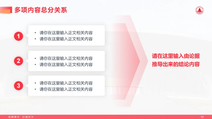 红色风格佛山科学技术学院专属学术汇报毕业答辩通用PPT模板