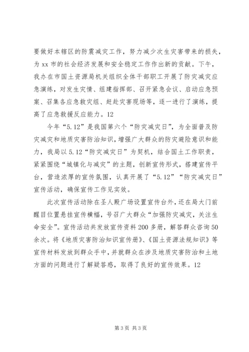 乡镇防灾减灾日宣传活动总结_1.docx