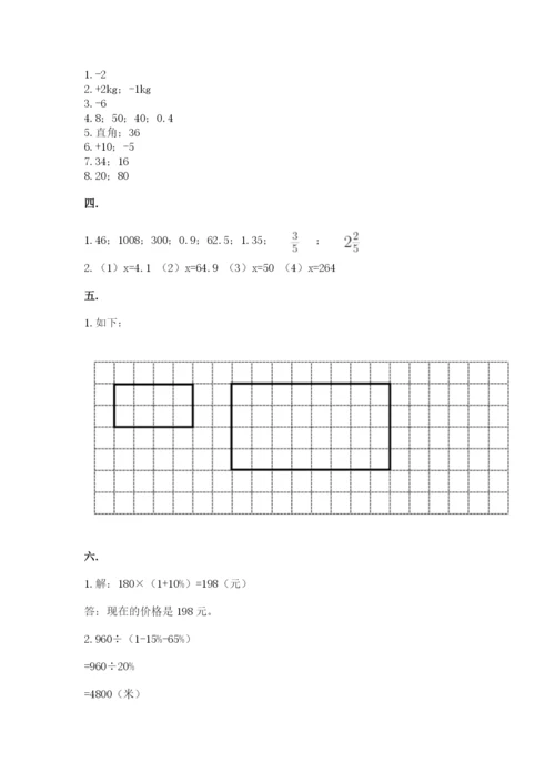 人教版六年级数学小升初试卷及答案【夺冠系列】.docx