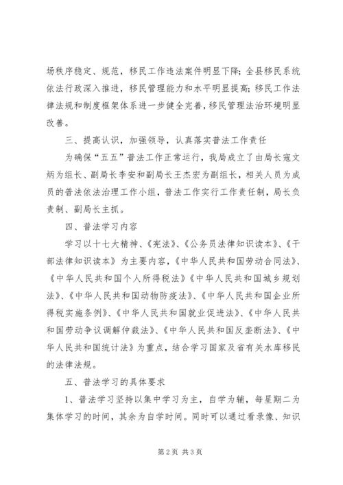 移民开发局XX年普法依法治理工作计划.docx