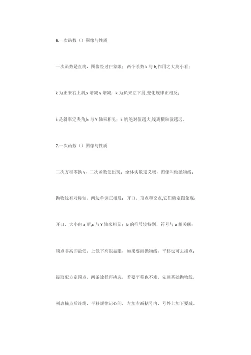 初中数学学习方法之知识点记忆口诀.docx