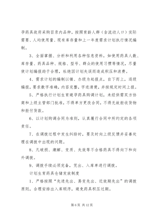五连计划生育药具管理制度.docx