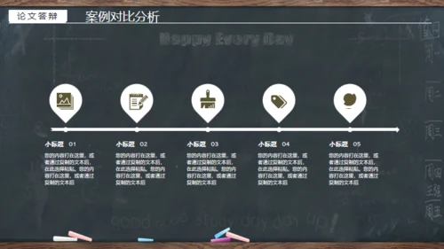 黑板风严谨实用毕业答辩通用PPT模板