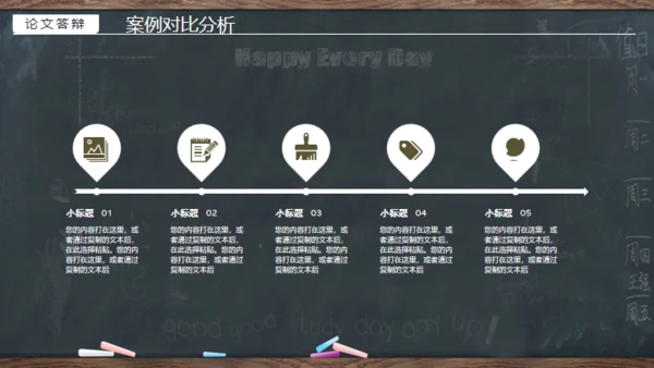 黑板风严谨实用毕业答辩通用PPT模板